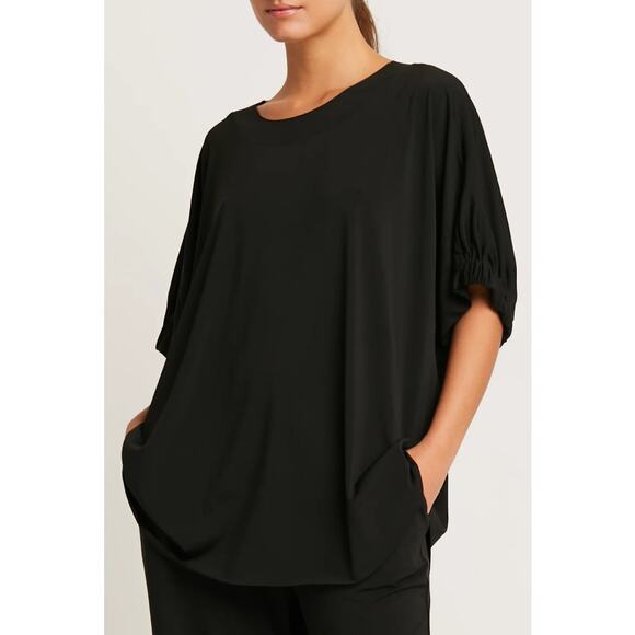 Planet by Lauren G Matte Jersey Fashion Tee Lagenlook Black - Size 1 (4-8) - Picture 3 of 14